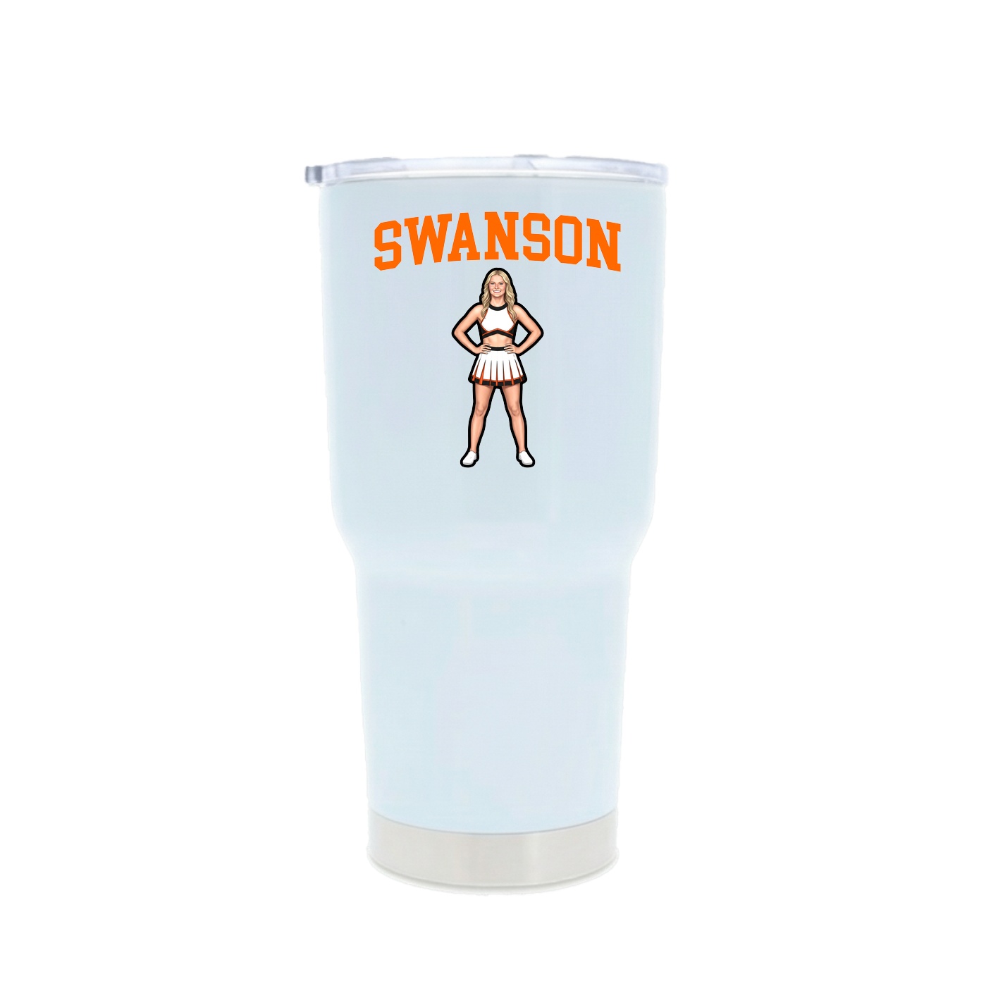 30oz Stainless Steel Tumbler — Shirsey in White