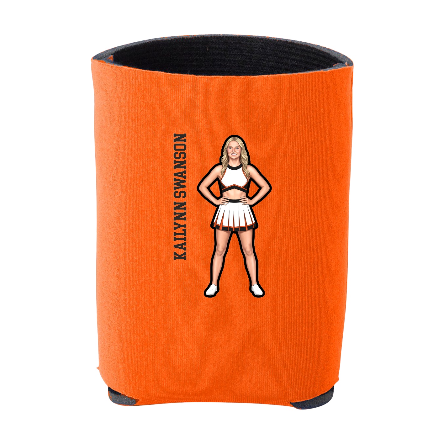 Can Holder — Name Vertical in Orange
