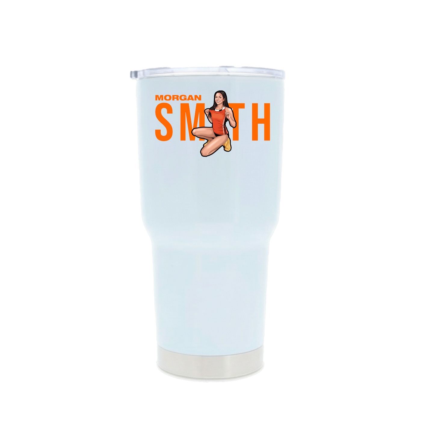 30oz Stainless Steel Tumbler — Player Name in White