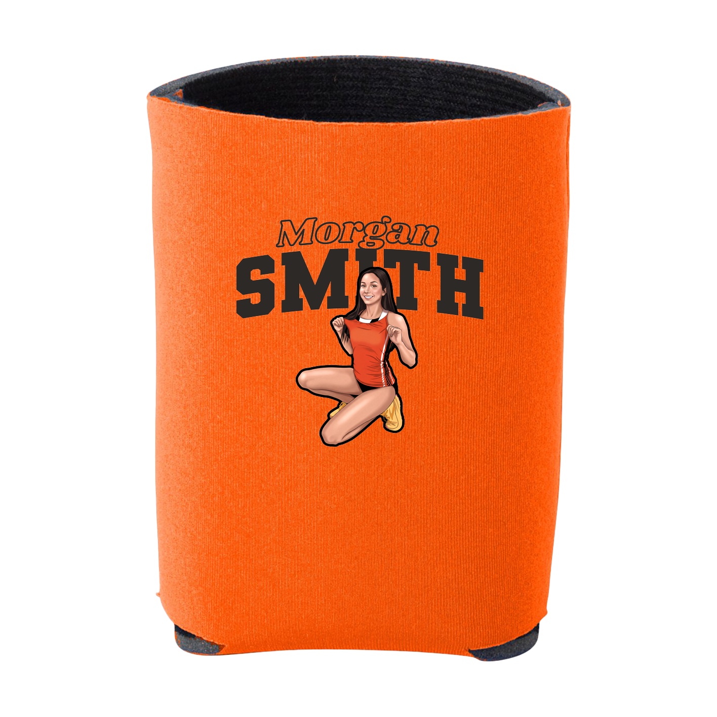 Can Holder — Name Arch in Orange