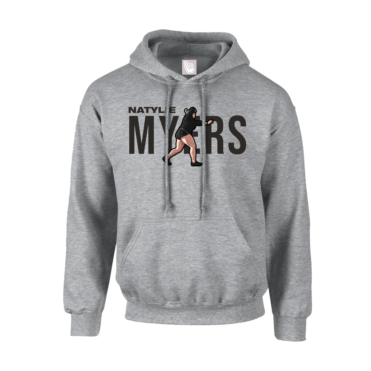 Youth Hoodie — Player Name in Grey
