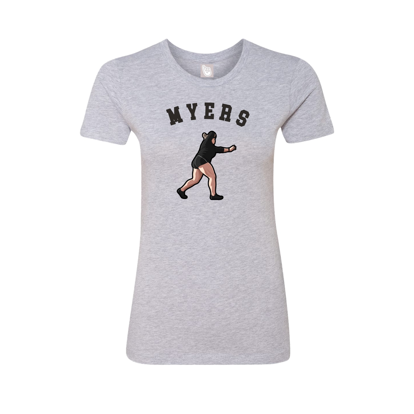 Fitted Women's Tee — Shirsey Arch in Grey