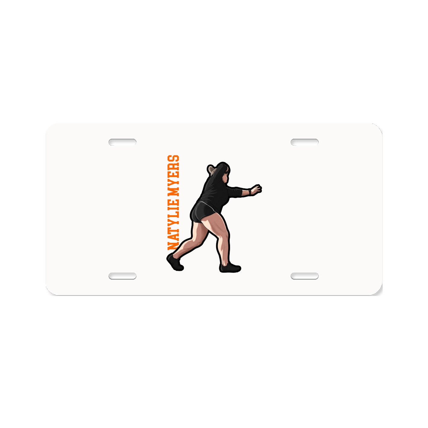 License Plate — Name Vertical in Classic