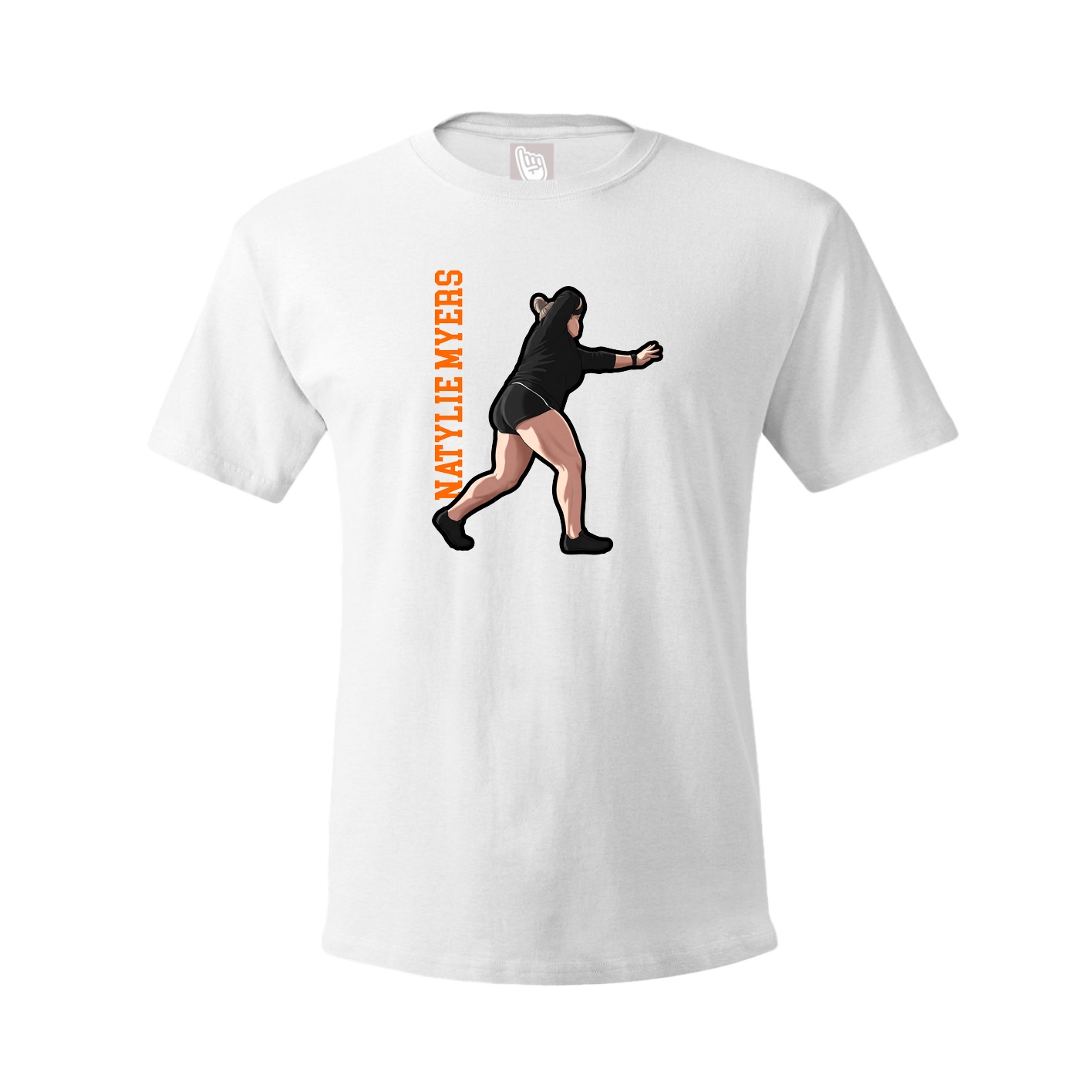 Youth Tee — Name Vertical in White
