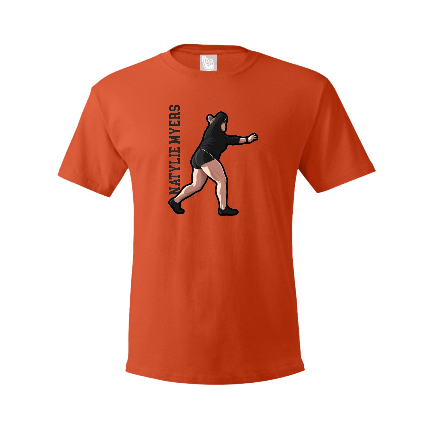 Youth Tee — Name Vertical in Orange