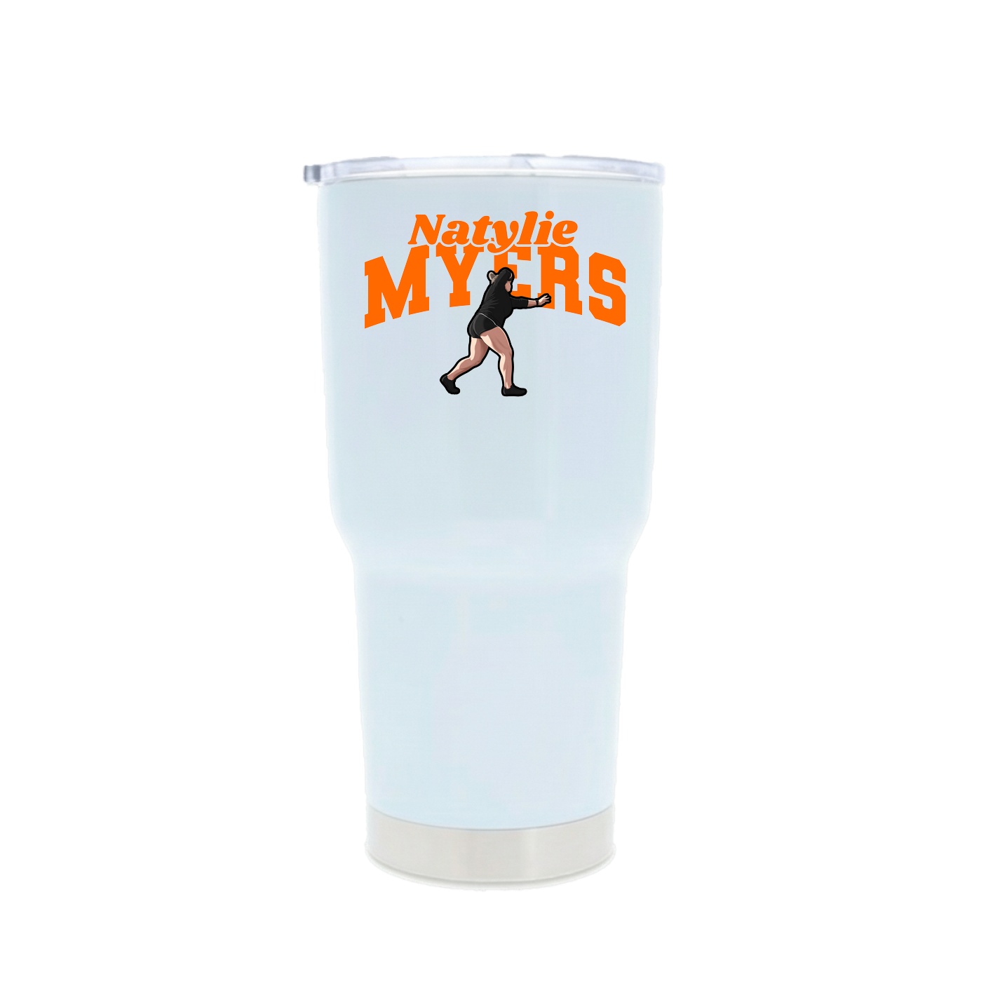 30oz Stainless Steel Tumbler — Signature Arch in White