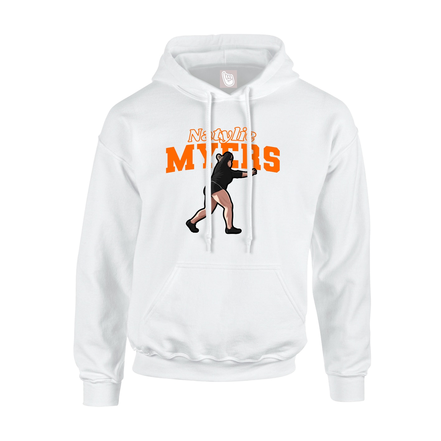Hoodie — Name Arch in White