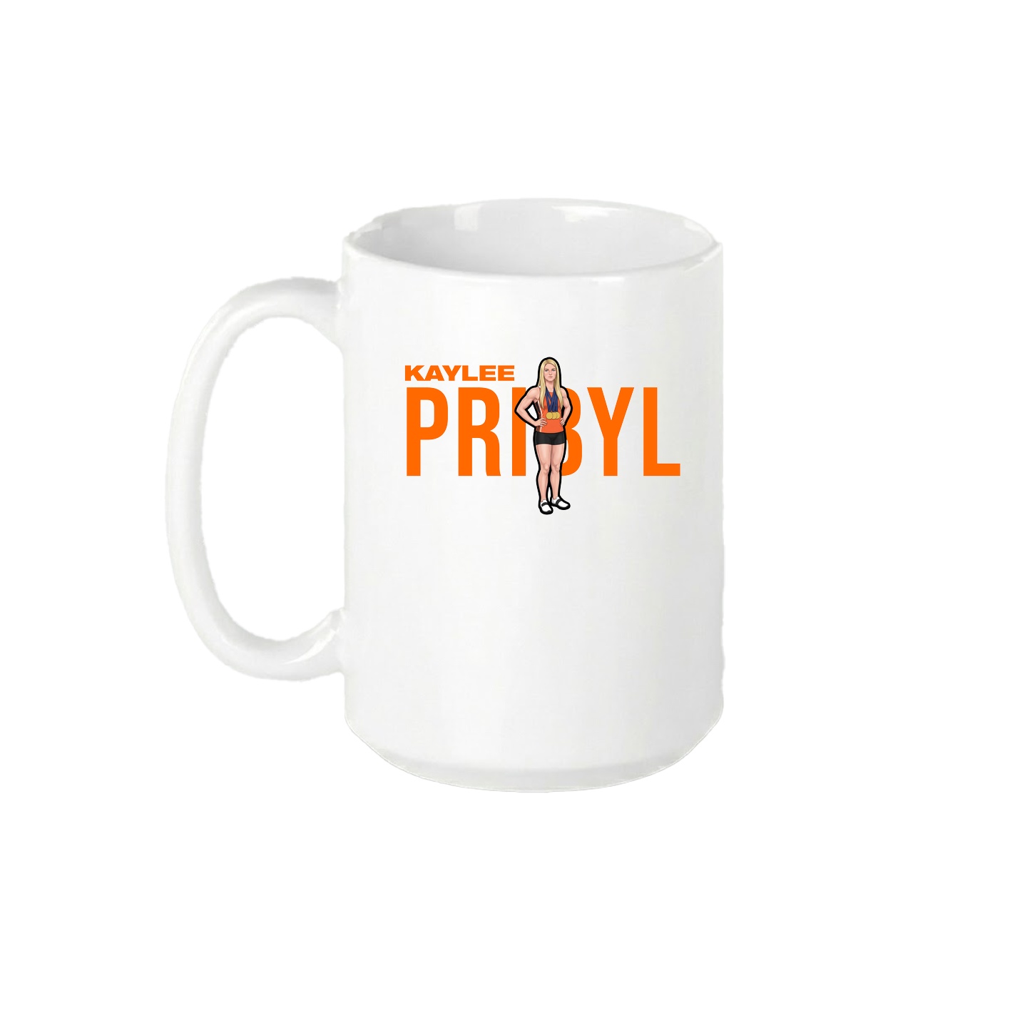 15oz Coffee Mug — Player Name in White