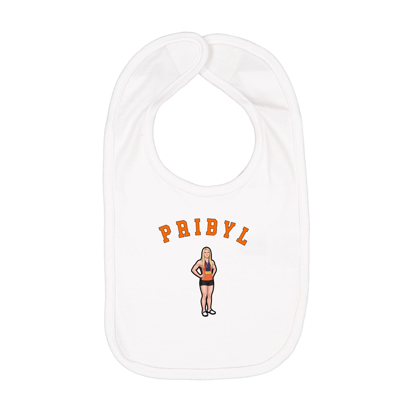 Infant Bib — Shirsey Arch in White