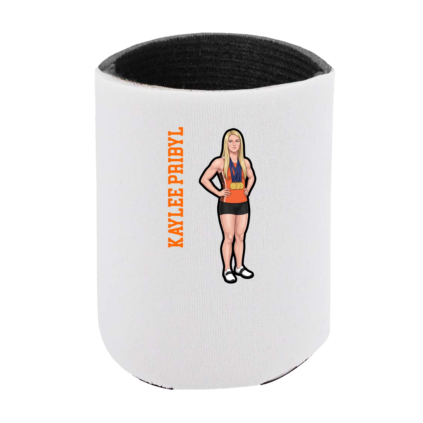 Can Holder — Name Vertical in White