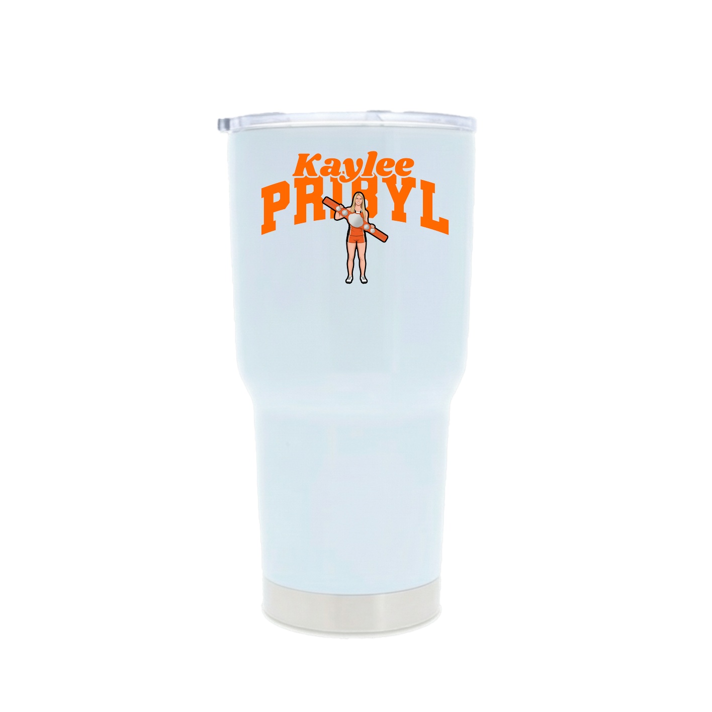 30oz Stainless Steel Tumbler — Signature Arch in White