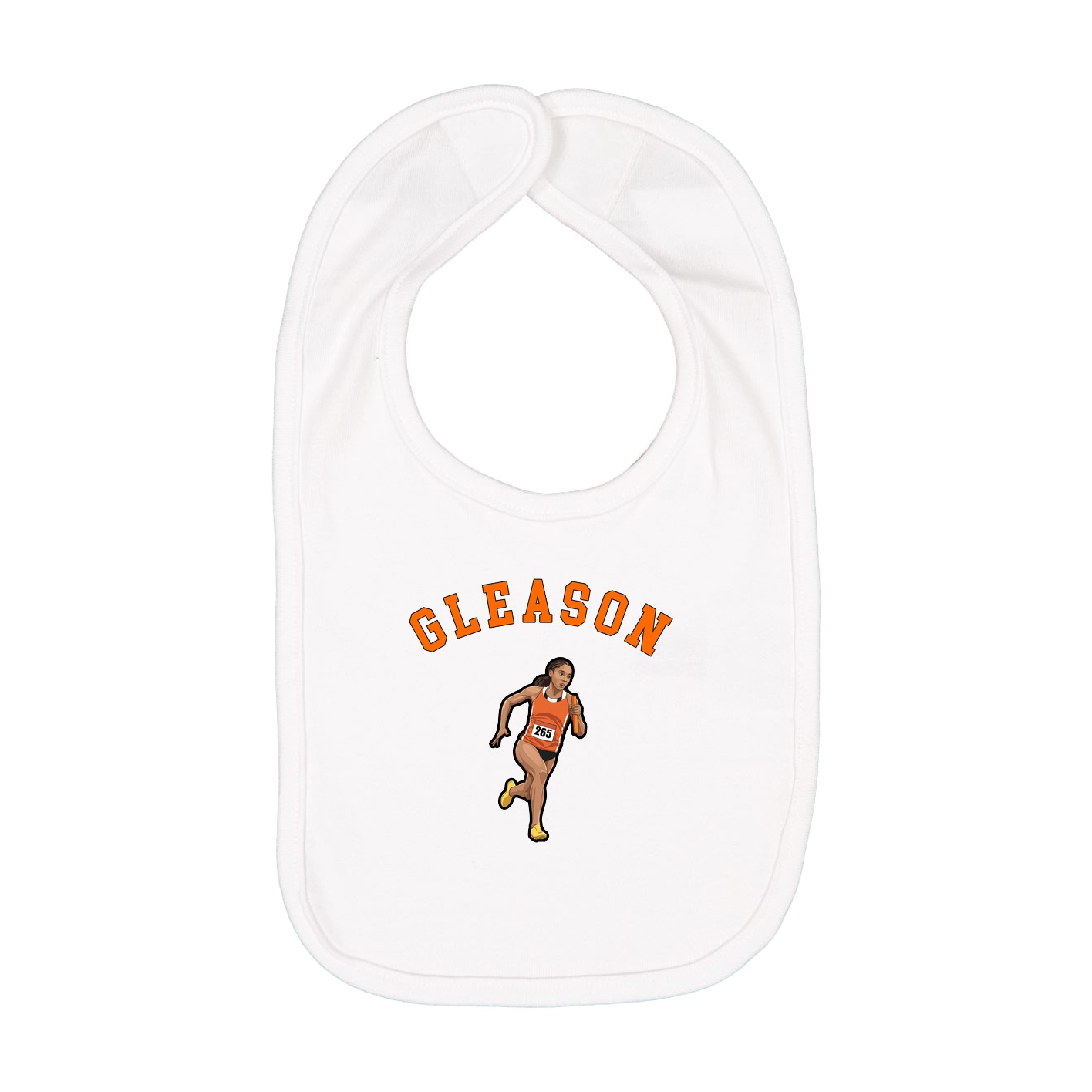 Infant Bib — Shirsey Arch in White