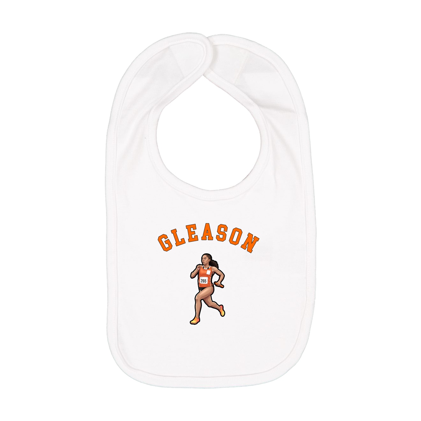 Infant Bib — Shirsey Arch in White