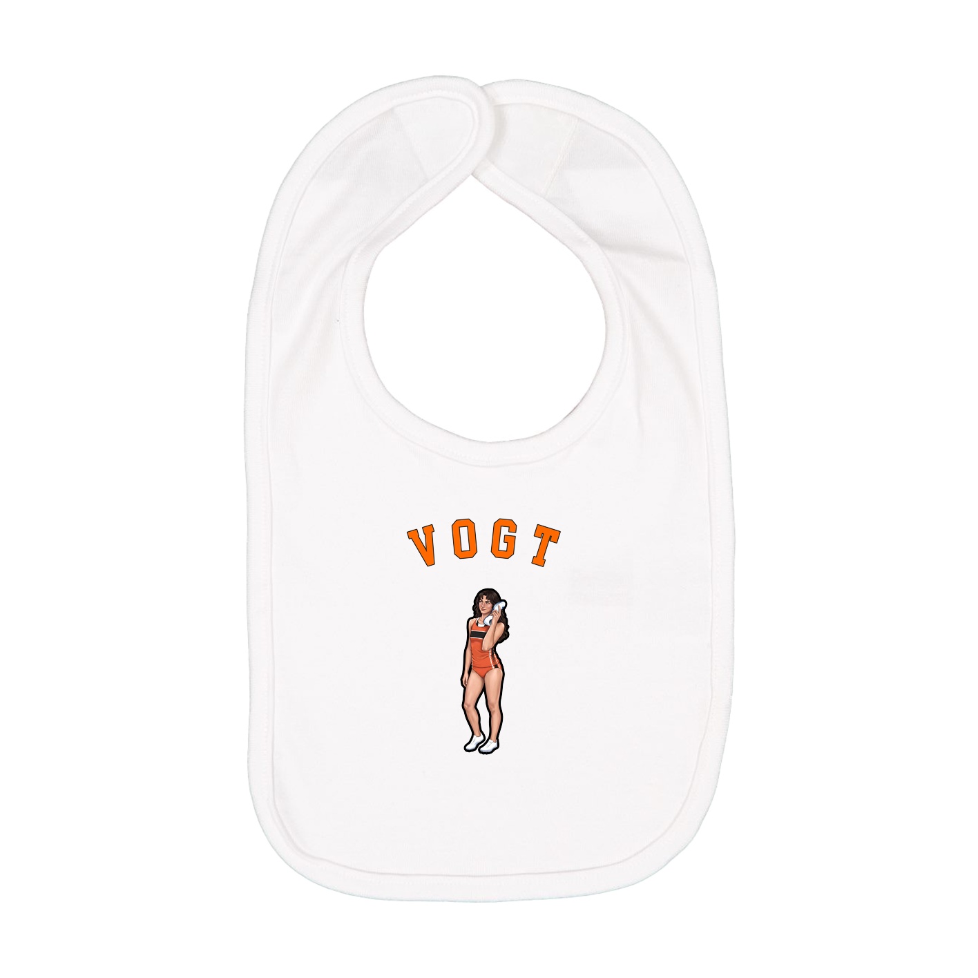 Infant Bib — Shirsey Arch in White