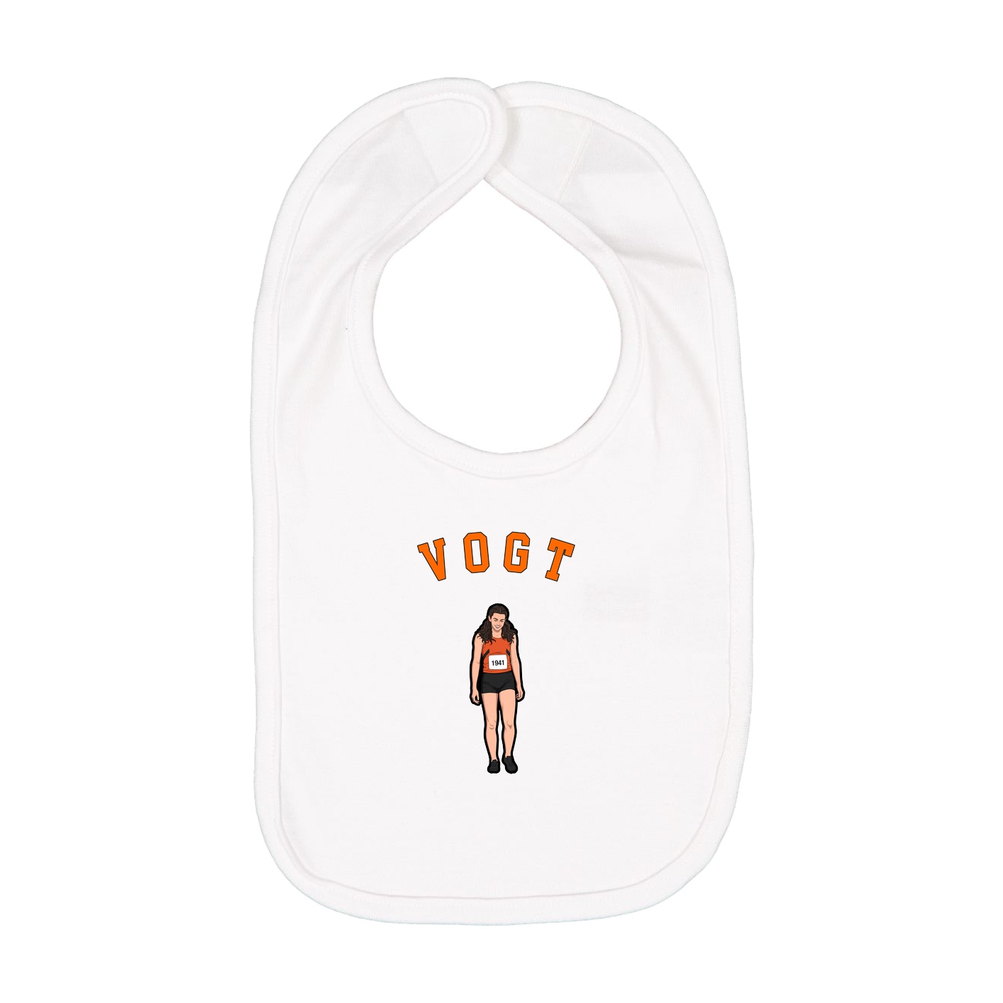 Infant Bib — Shirsey Arch in White