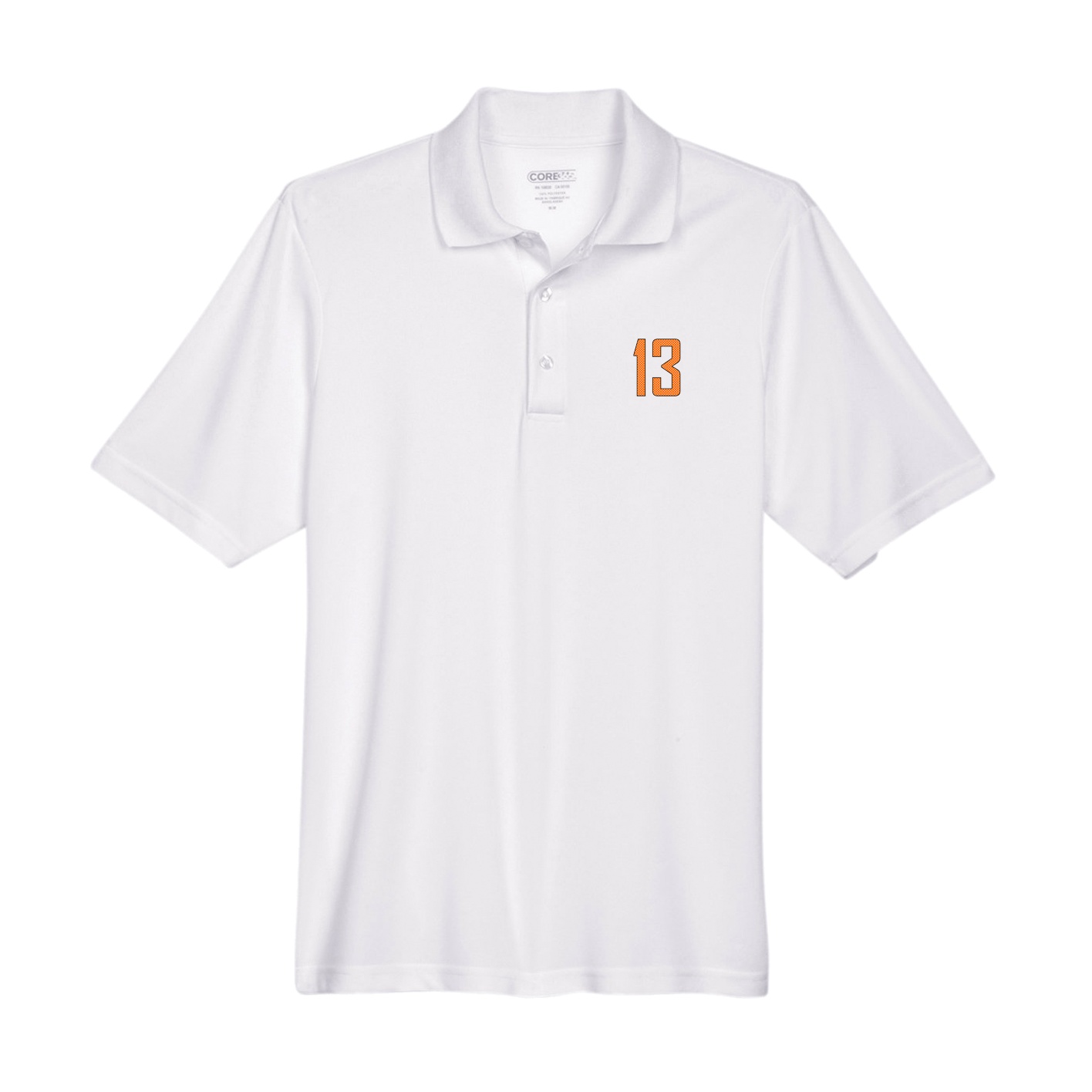 Performance Polo — Front Shirsy in White
