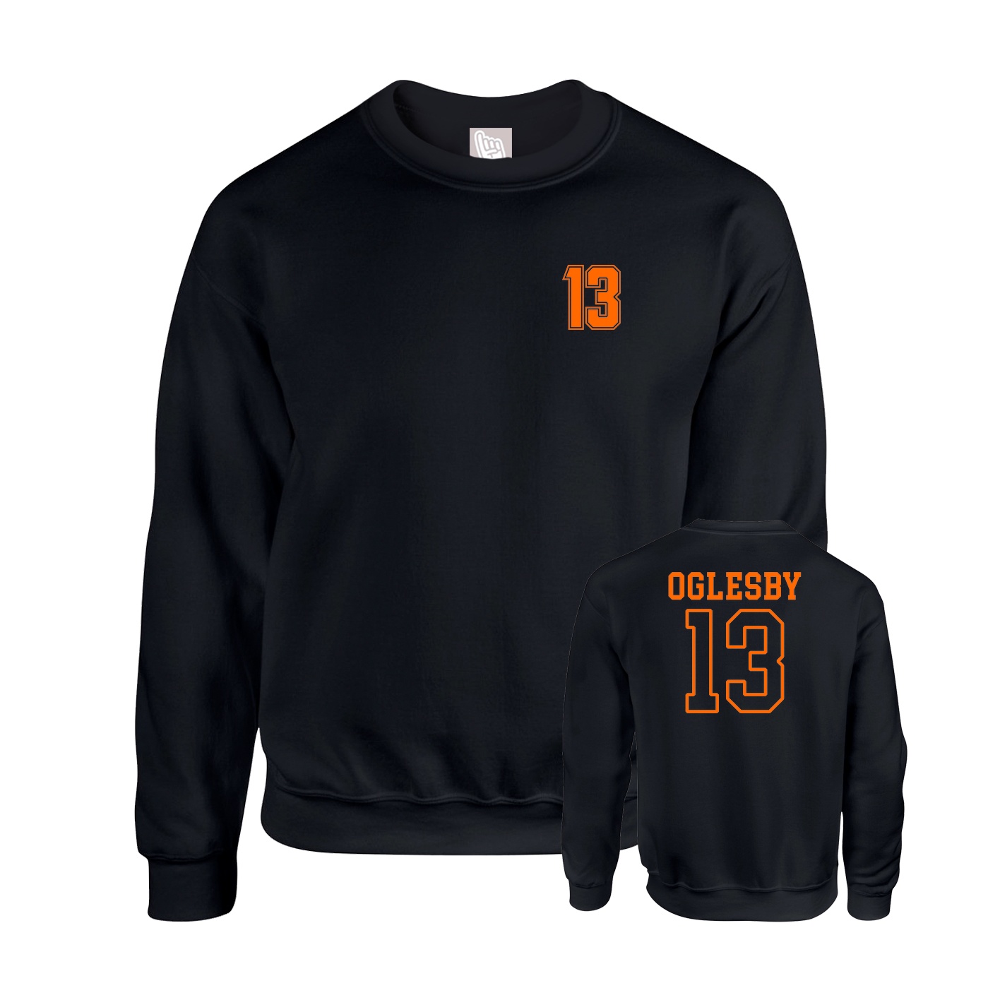 Fleece Crew — Chest Back in Black