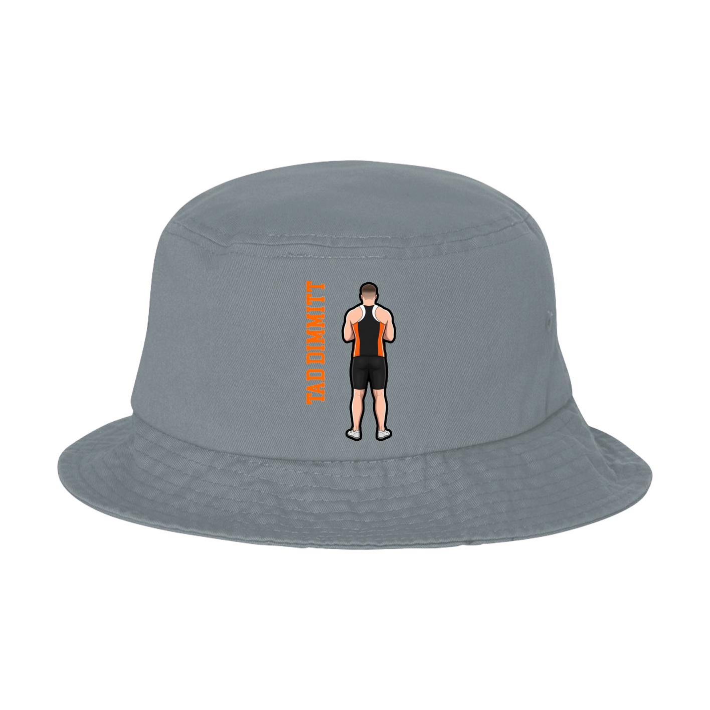Bucket Cap — Name Vertical in Grey