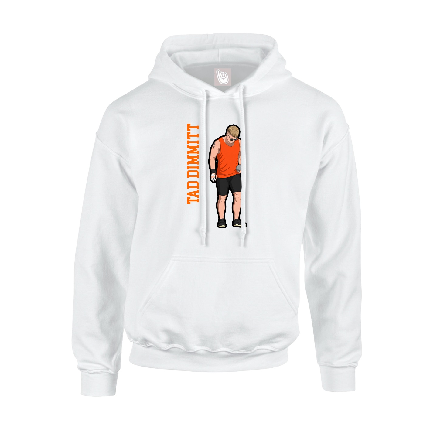 Youth Hoodie — Name Vertical in White