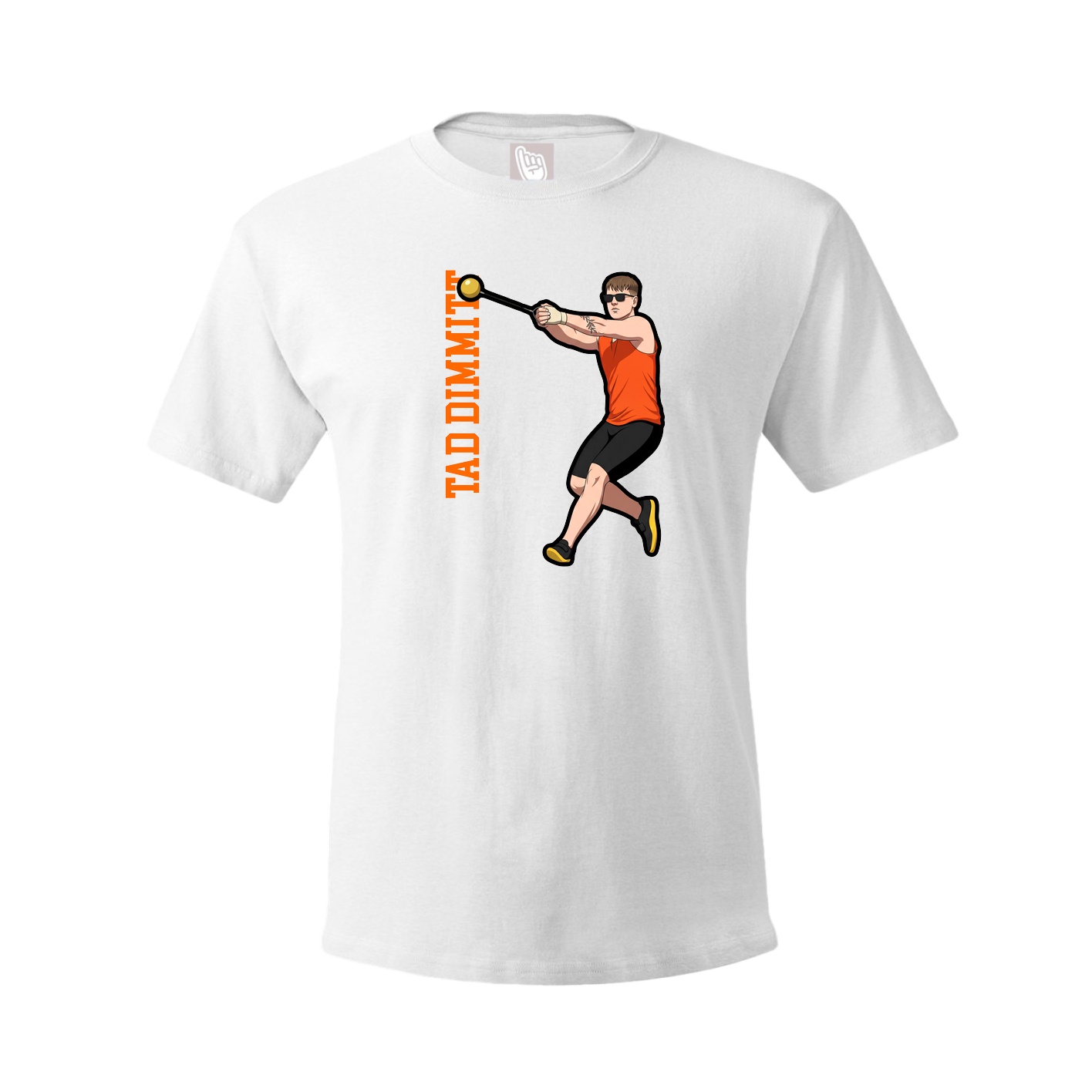 Youth Tee — Name Vertical in White