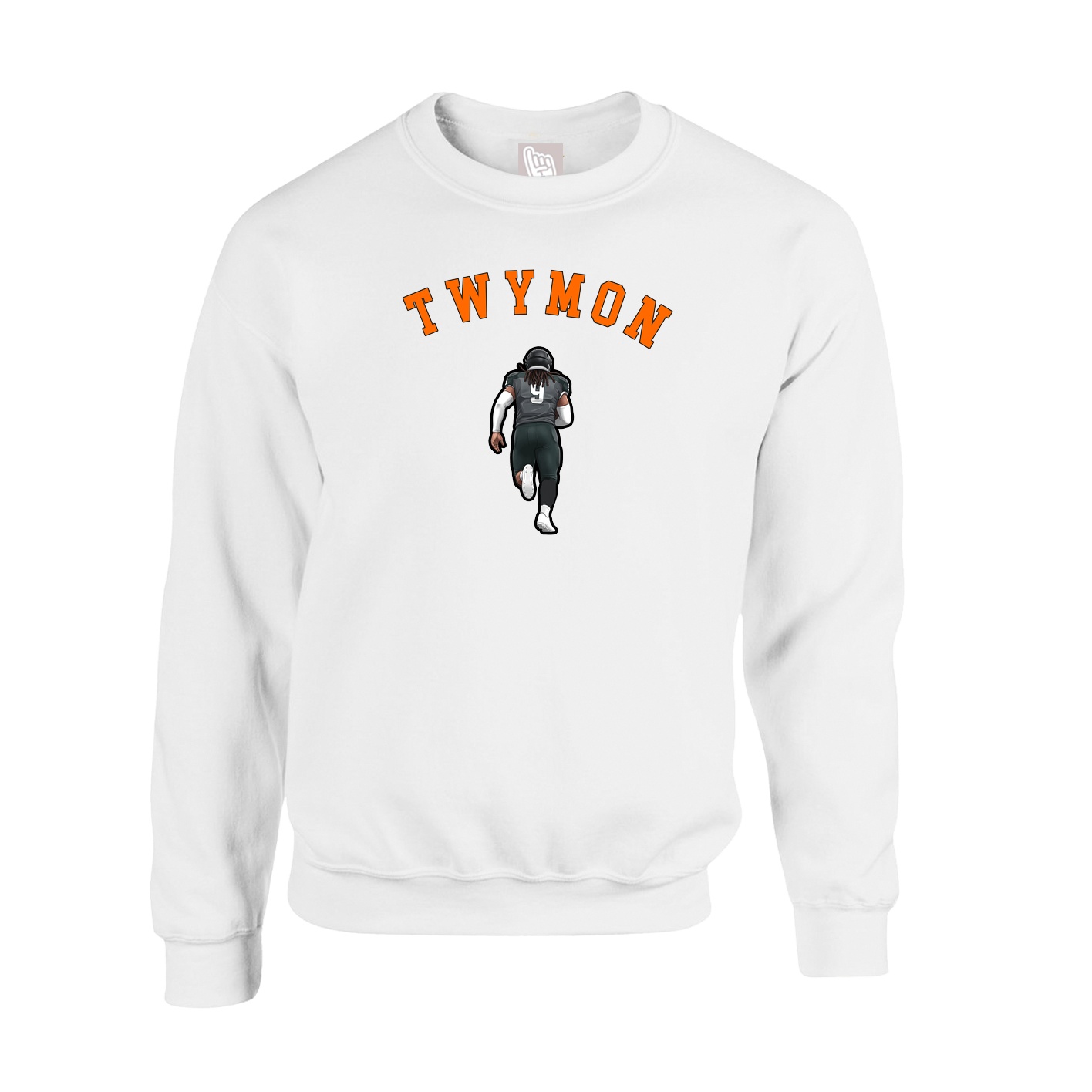 Fleece Crew — Shirsey Arch in White