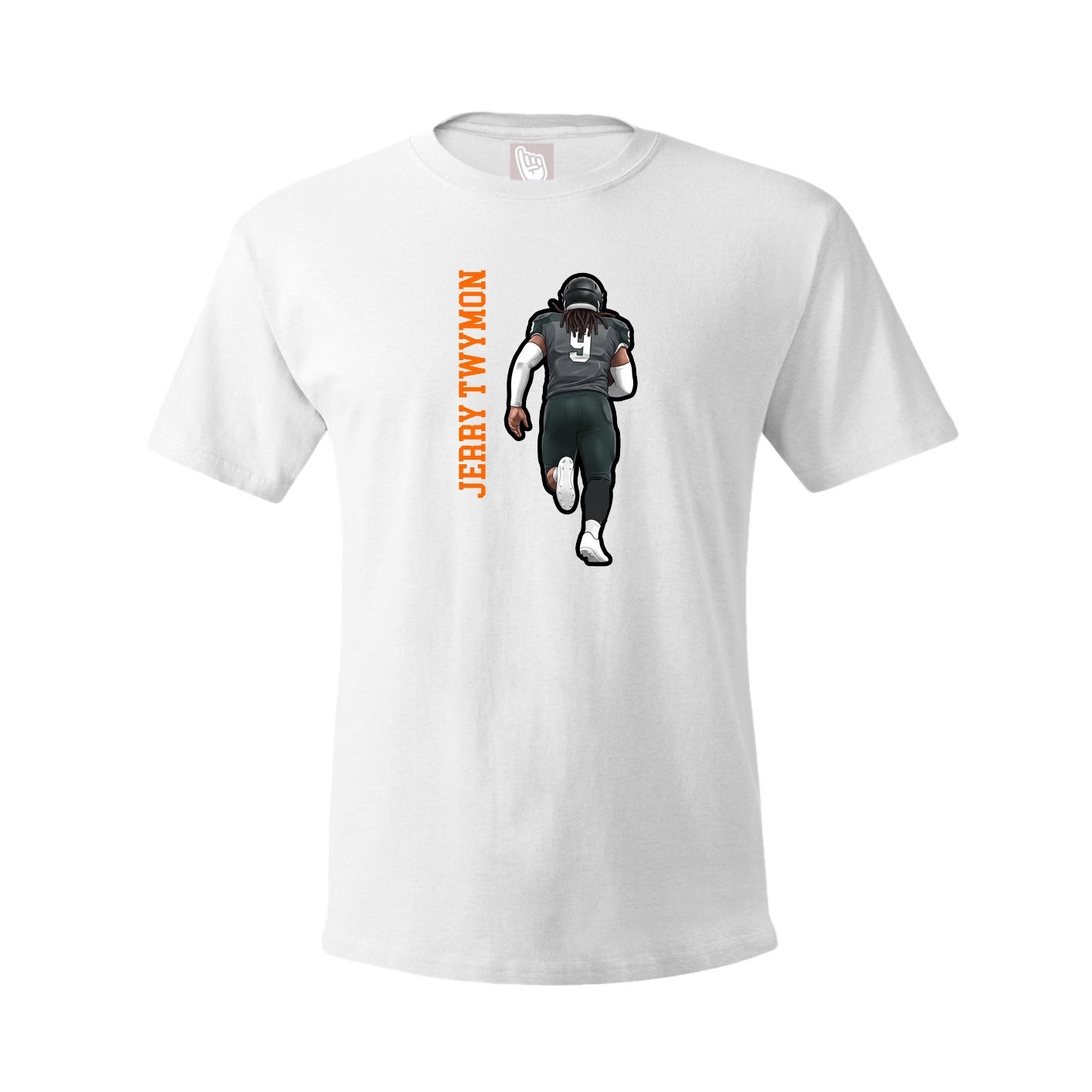 Tee — Name Vertical in White