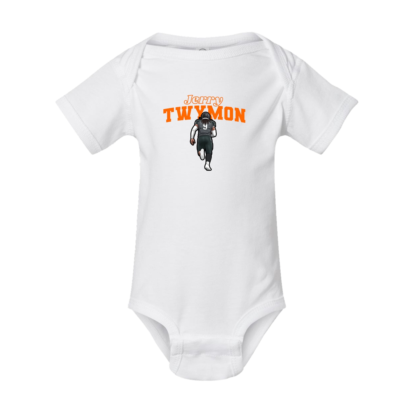 Baby Onesie — Name Arch in White