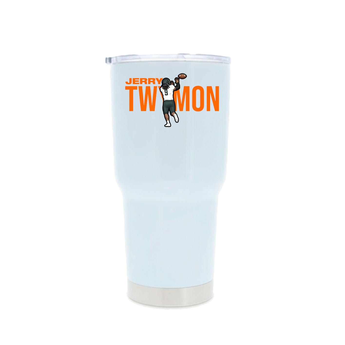 30oz Stainless Steel Tumbler — Player Name in White