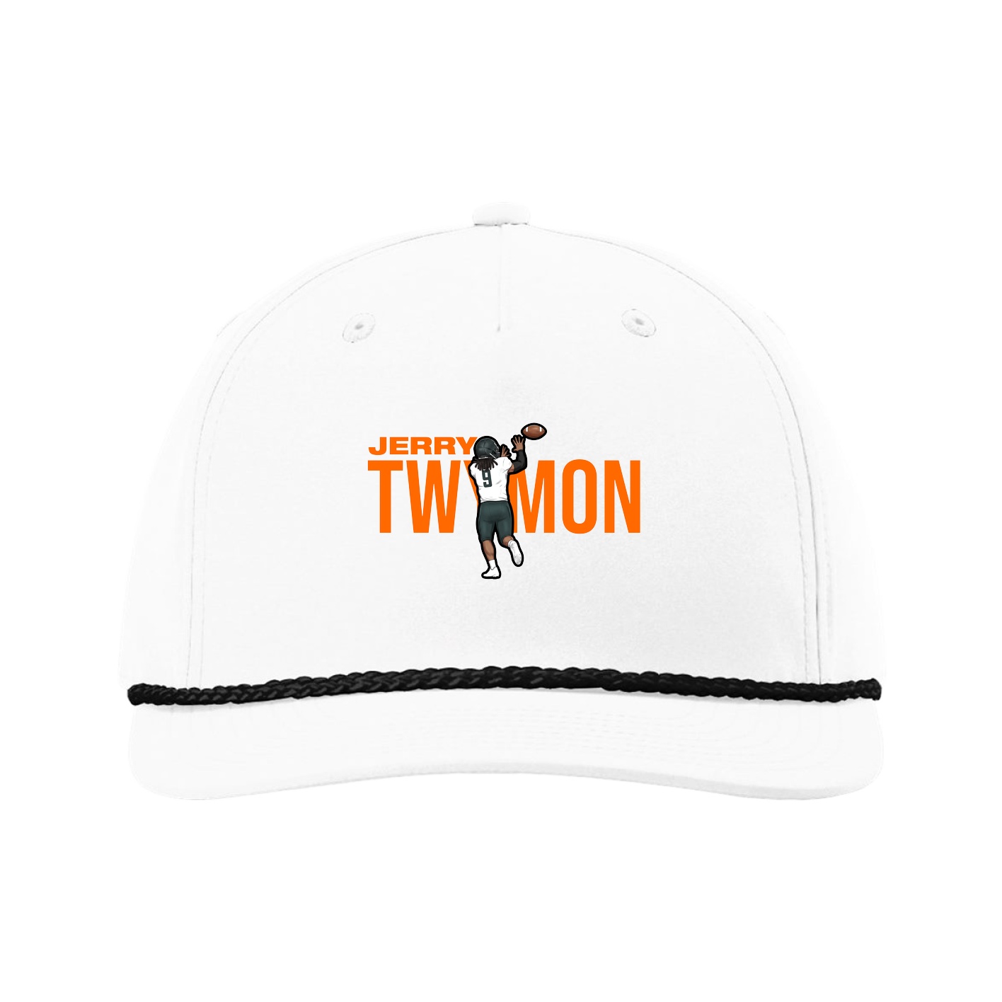 Five-Panel Classic Rope Cap — Player Name in White