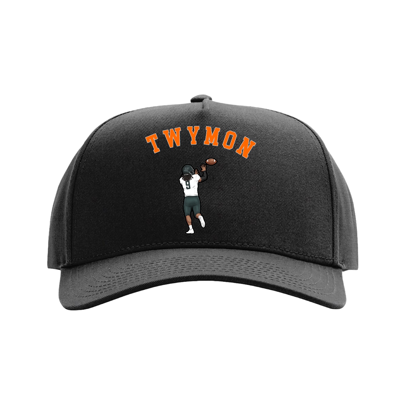 Full Fabric Five-Panel Champ Cap — Shirsey Arch in Black