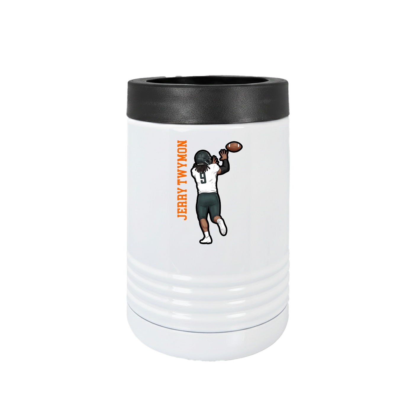 Beverage Holder — Name Vertical in White