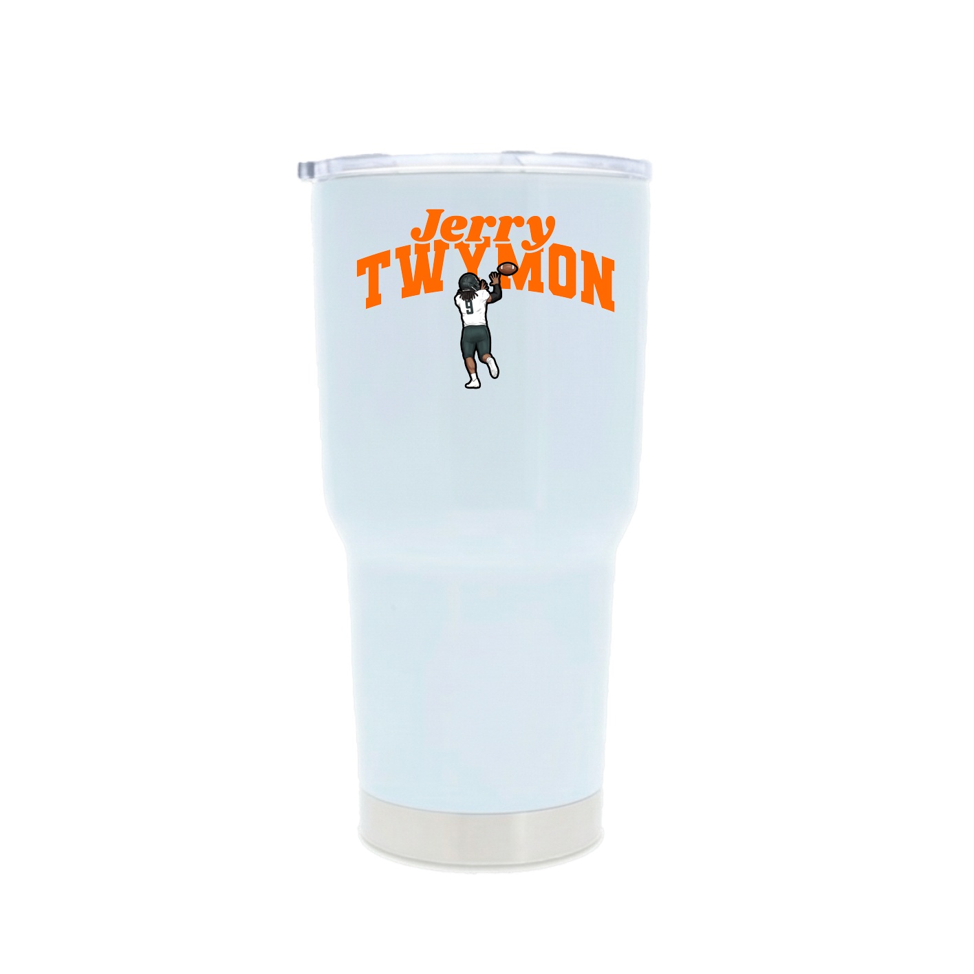 30oz Stainless Steel Tumbler — Signature Arch in White