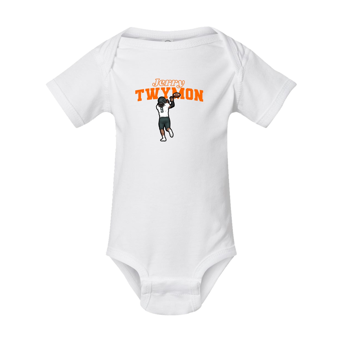 Baby Onesie — Name Arch in White