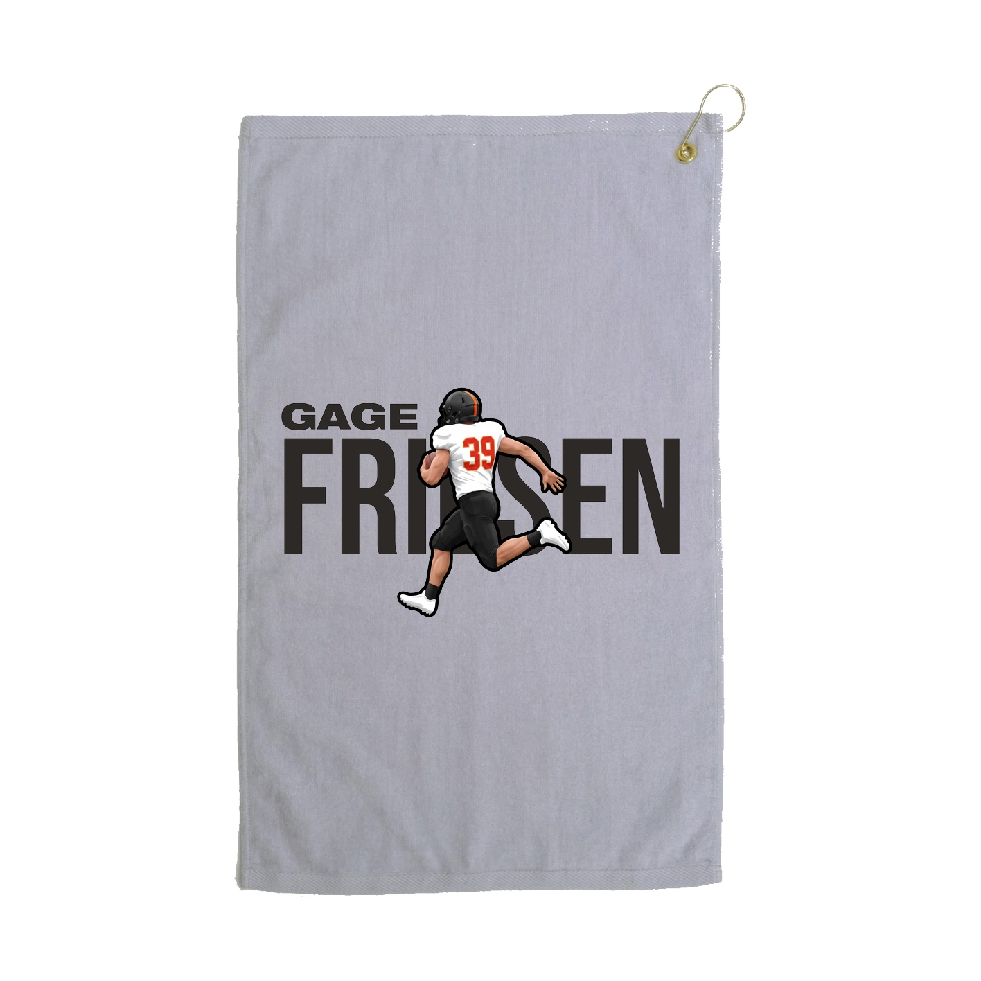 Golf Towel — Player Name in Grey