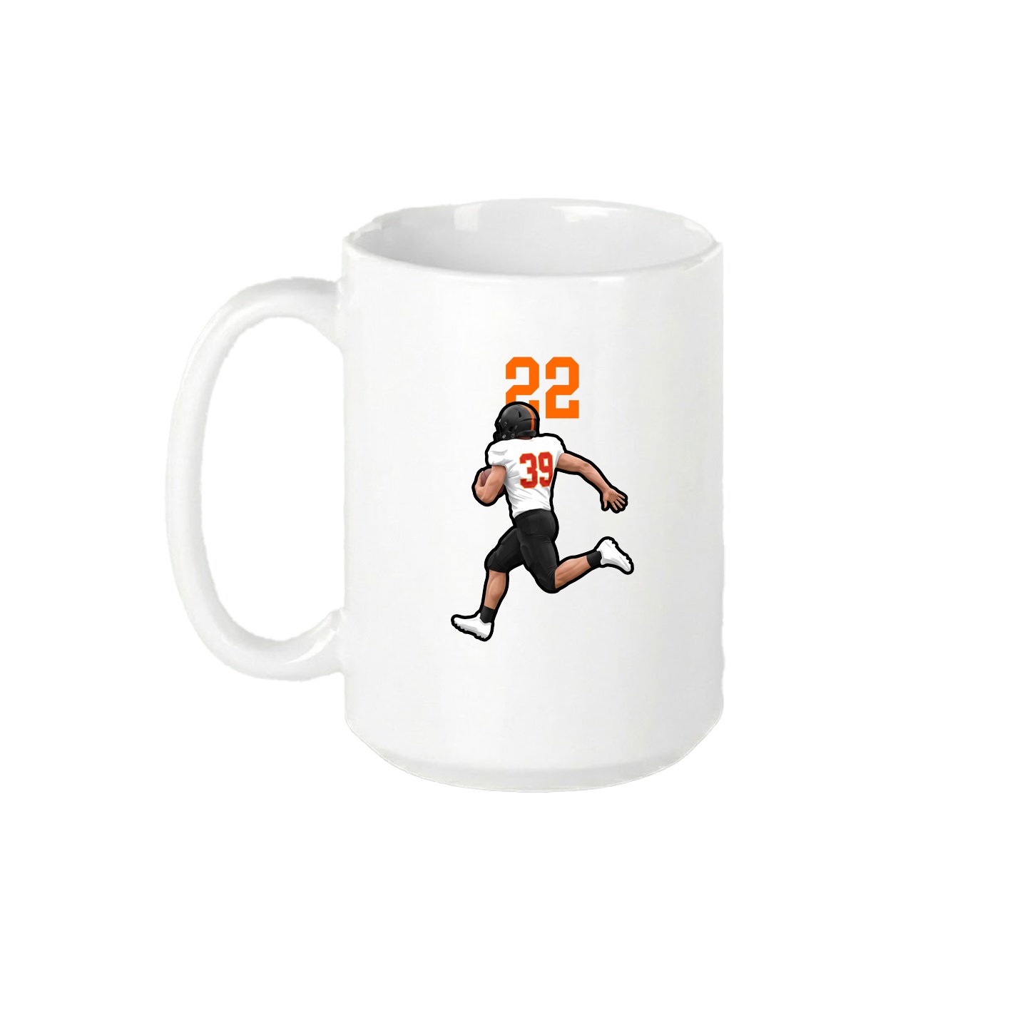 15oz Coffee Mug — Number Top in White