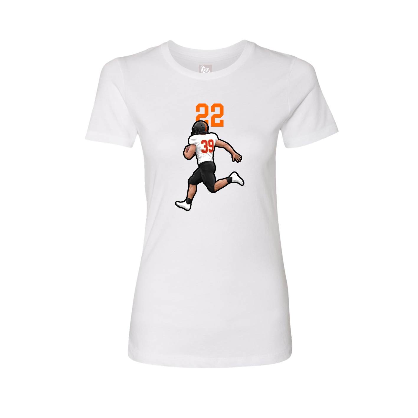 Fitted Women's Tee — Number Top in White