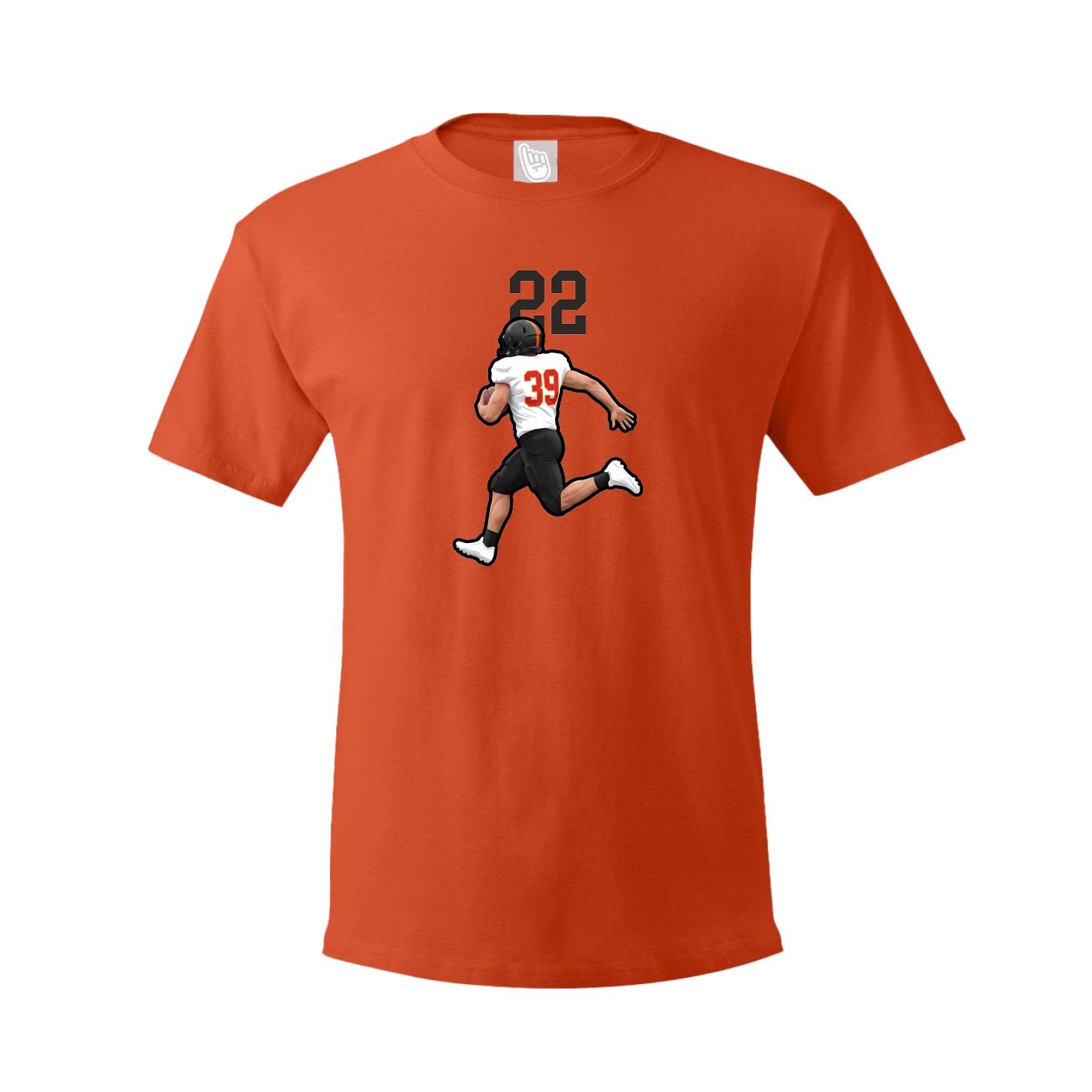 Youth Tee — Number Top in Orange