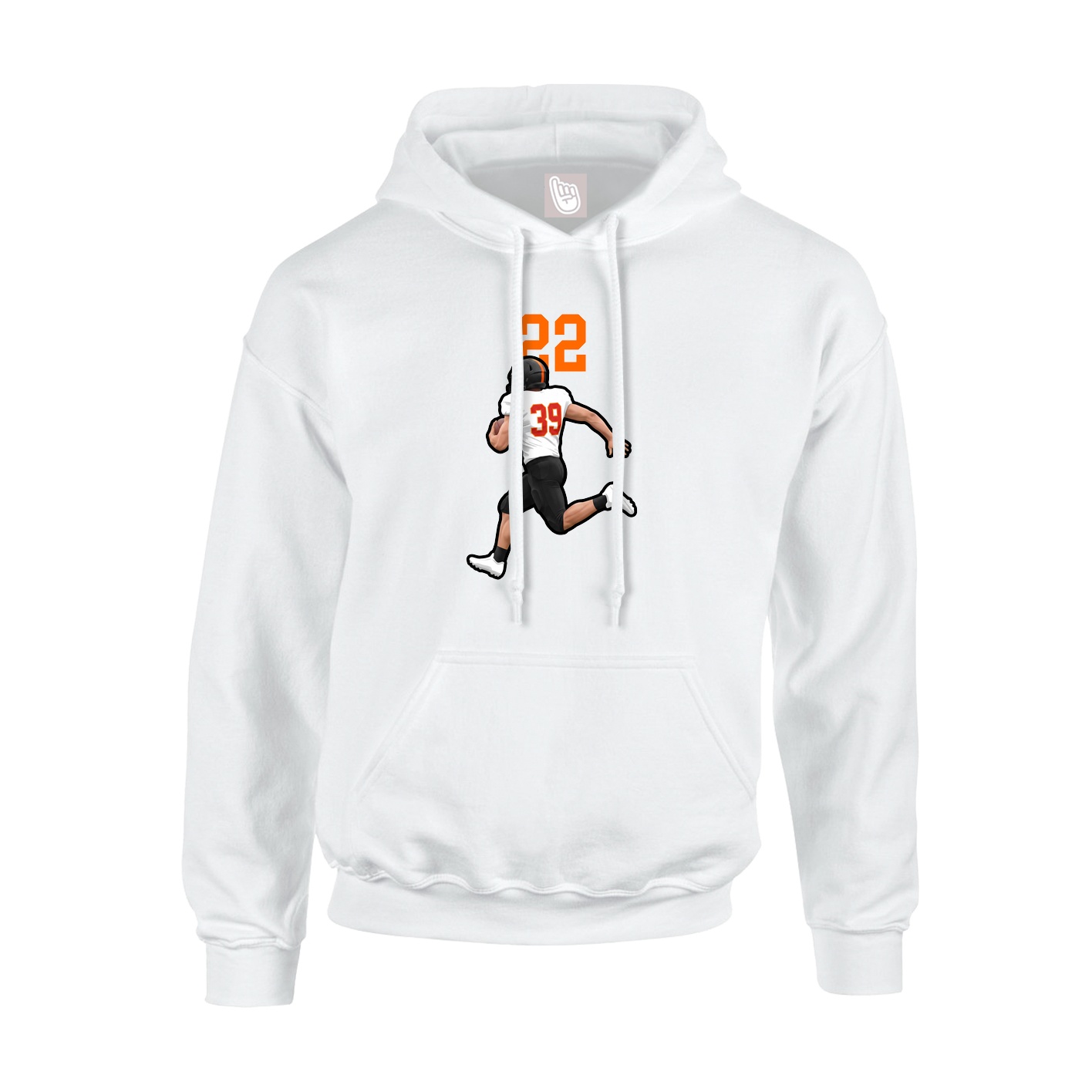 Hoodie — Number Top in White