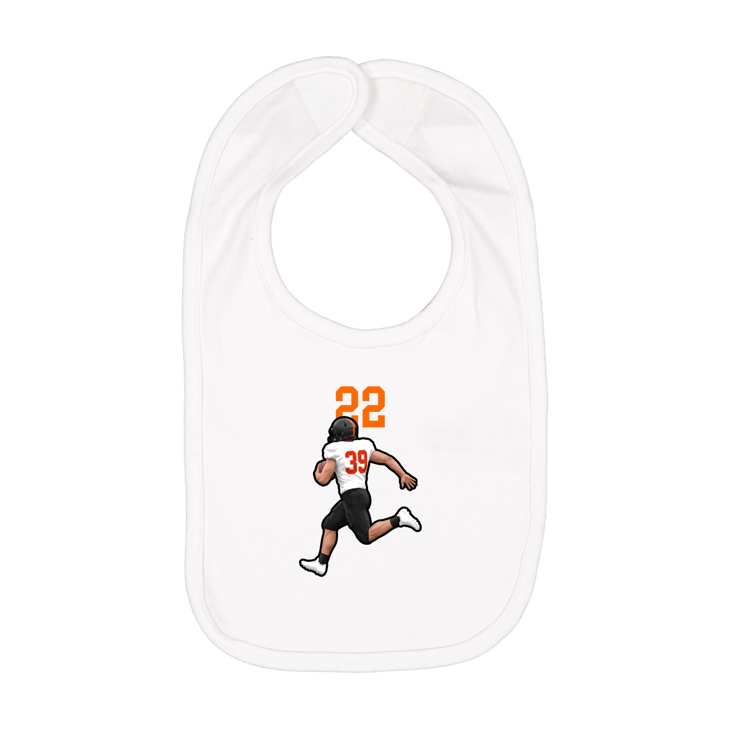 Infant Bib — Number Top in White