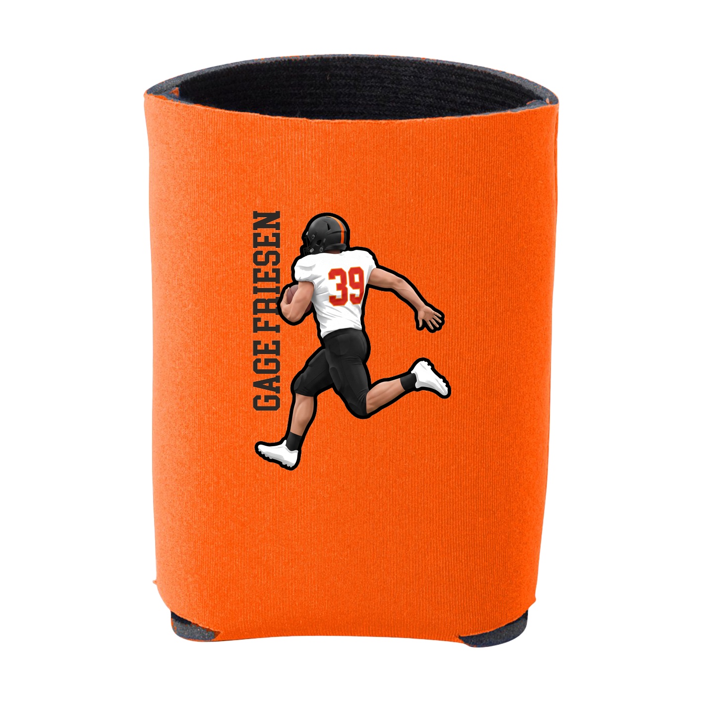 Can Holder — Name Vertical in Orange