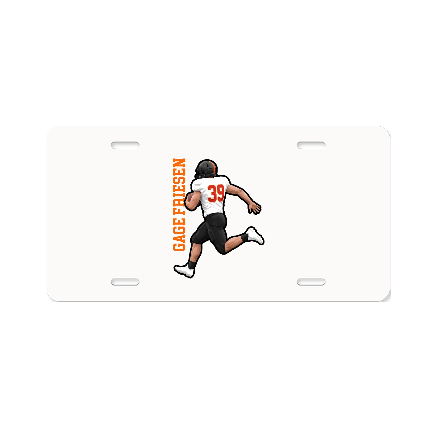 License Plate — Name Vertical in Classic