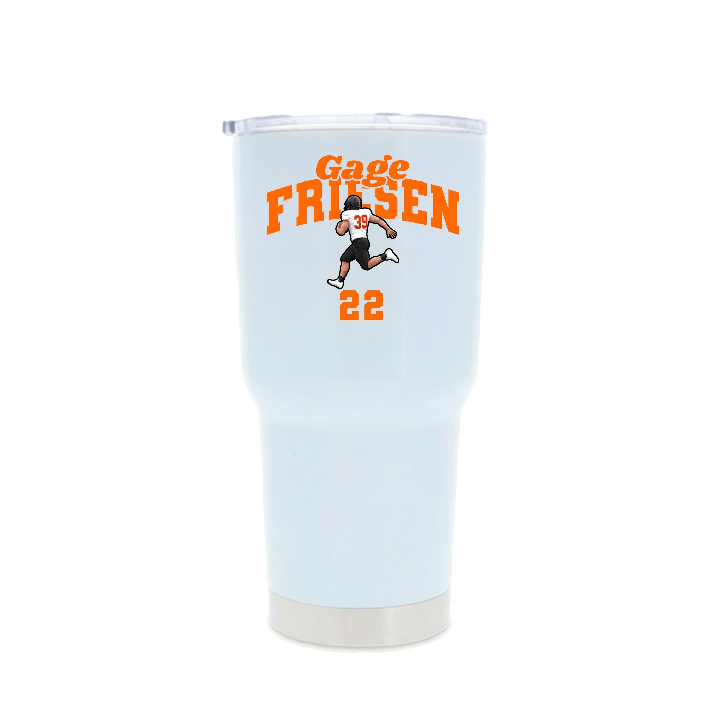 30oz Stainless Steel Tumbler — Signature Arch in White