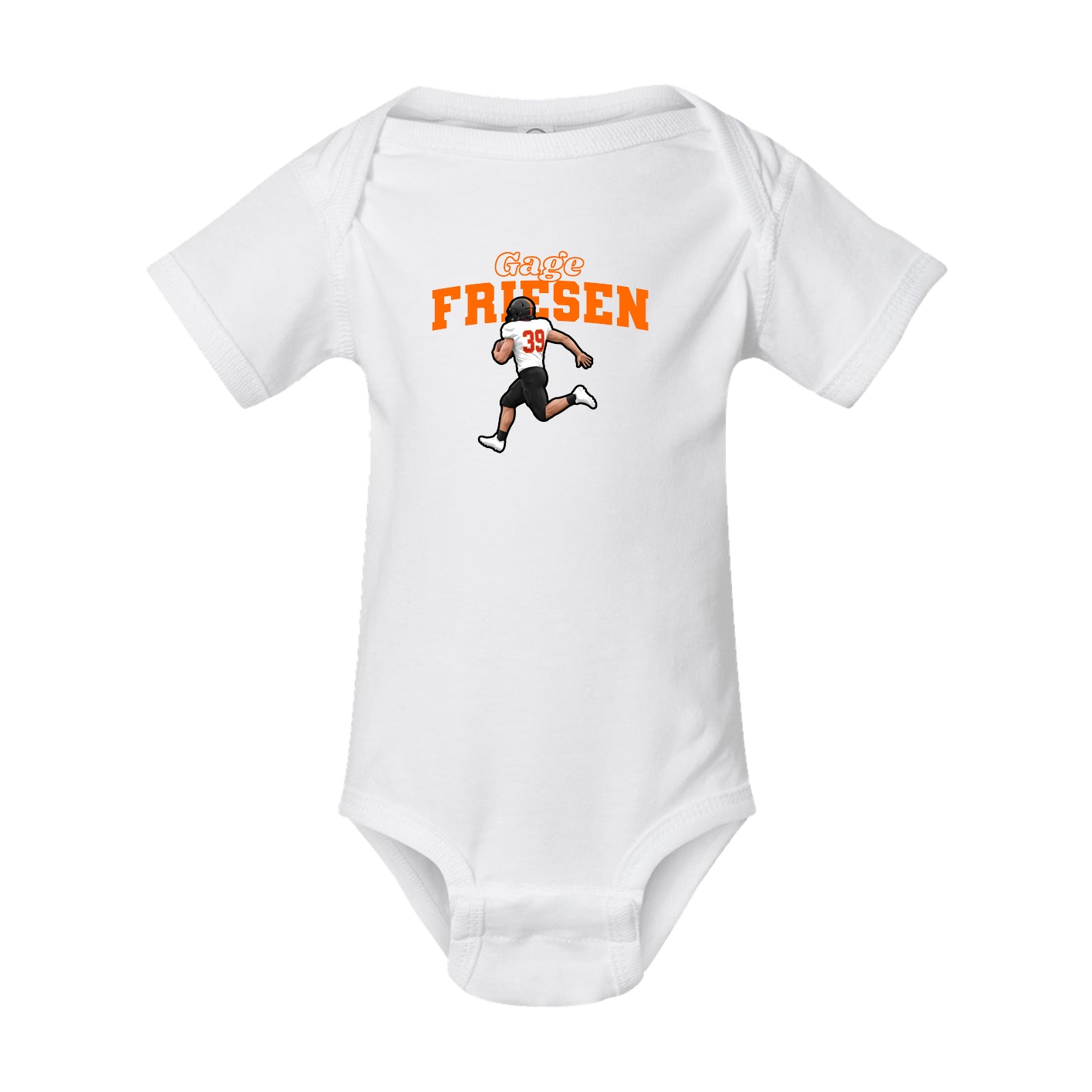 Baby Onesie — Name Arch in White