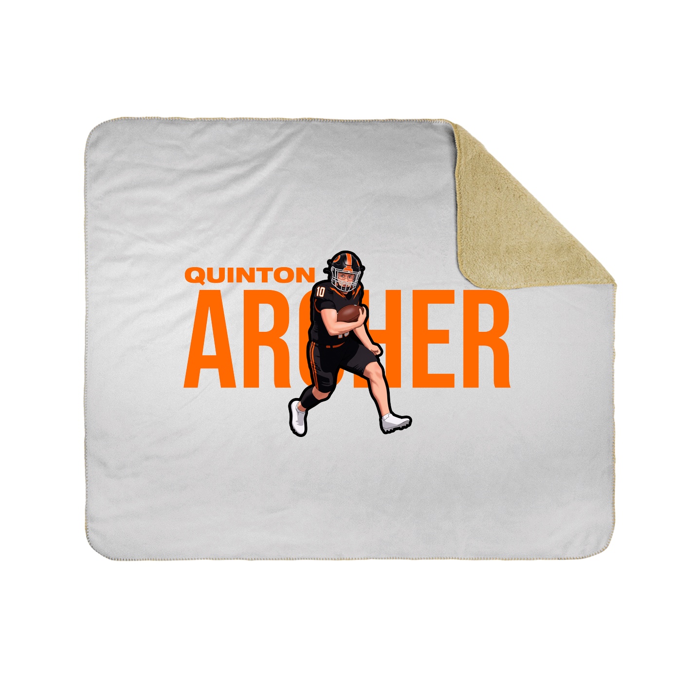 Throw Blanket — Player Name in White