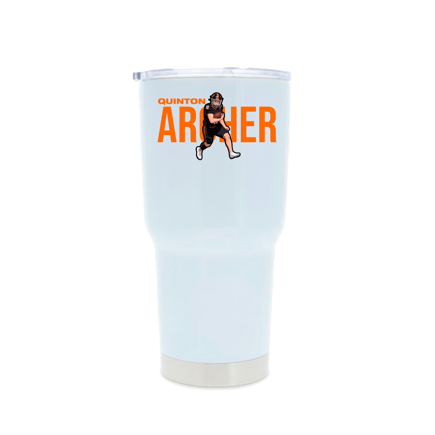 30oz Stainless Steel Tumbler — Player Name in White