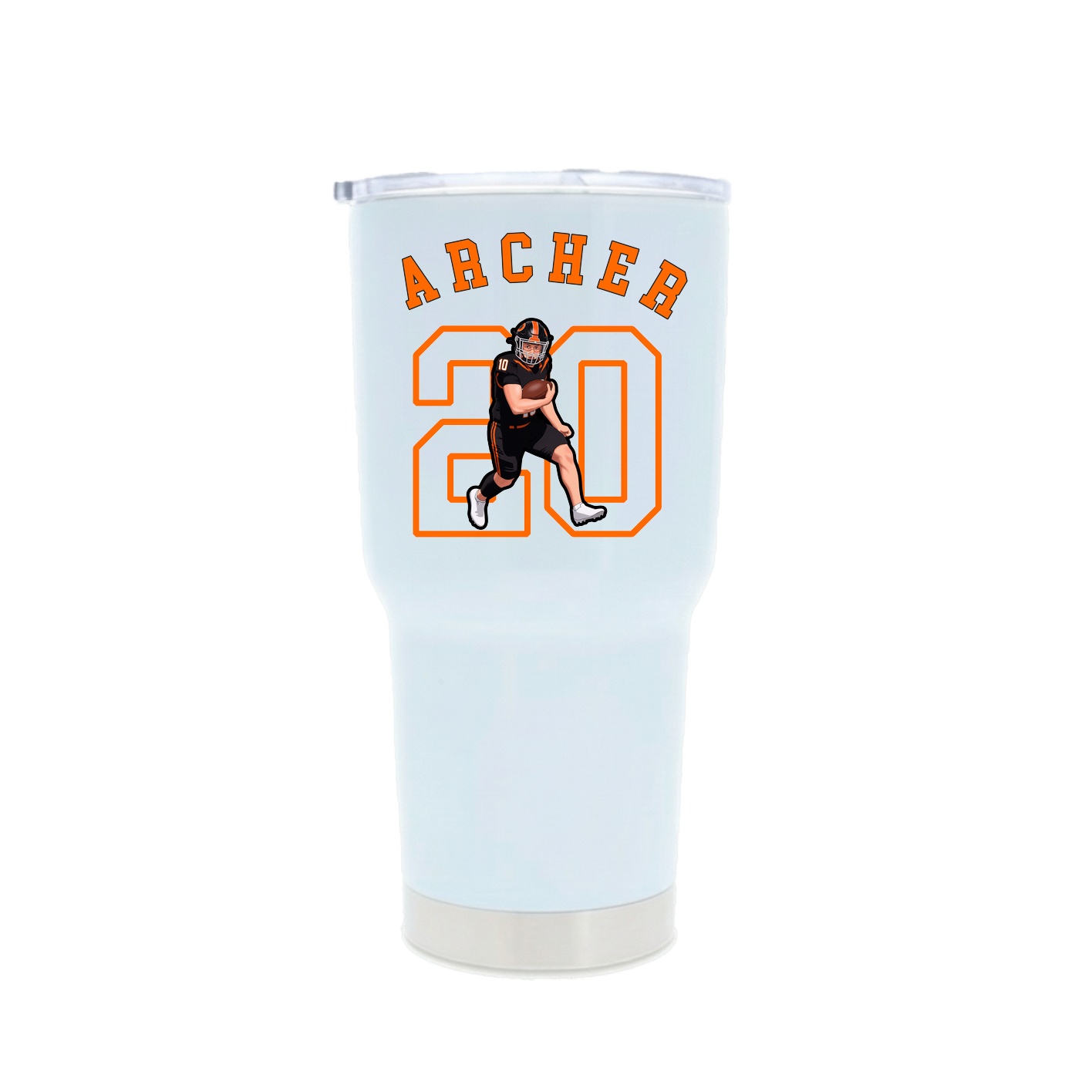 30oz Stainless Steel Tumbler — Shirsey Arch in White