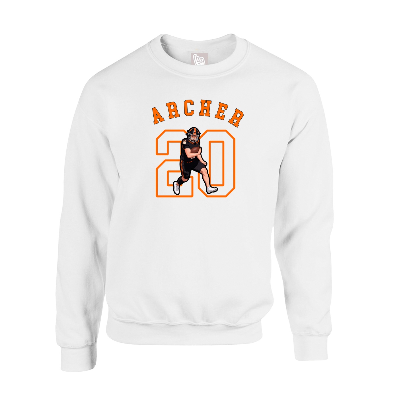 Fleece Crew — Shirsey Arch in White