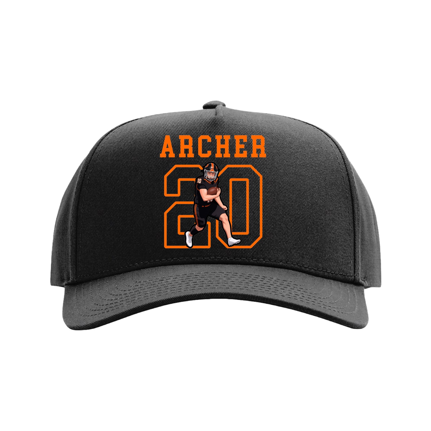 Full Fabric Five-Panel Champ Cap — Shirsey in Black