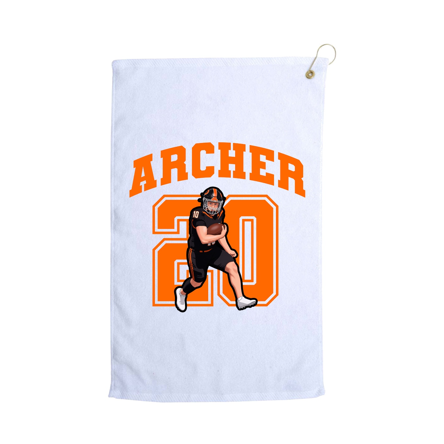 Golf Towel — Number in White