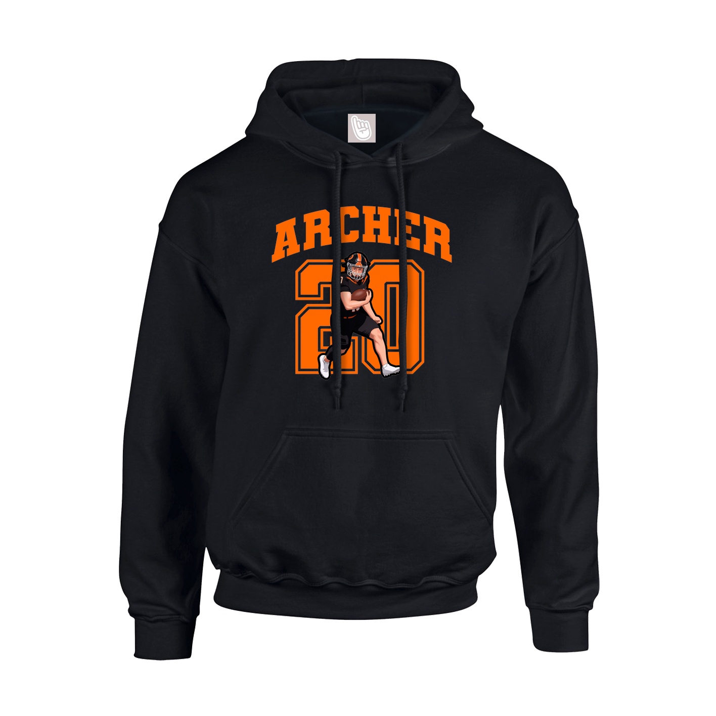 Hoodie — Number in Black
